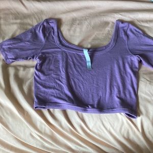 Lululemon cropped workout tee. Gently worn